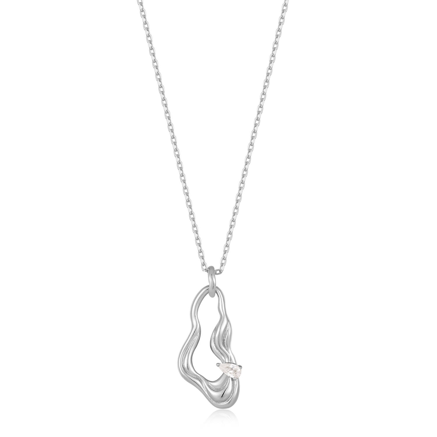  Taking Shape - Colliers à pendentif - Argent / Rhodié - Zircone - 50cm